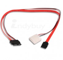 16inch Slim SATA to SATA Data and Power Combo Cable